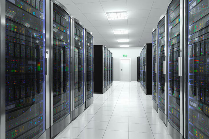 Network computer servers in data center