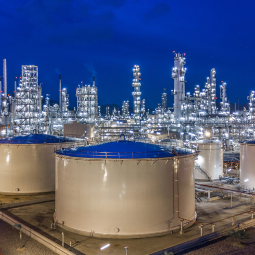 Aerial View Oil Refinery