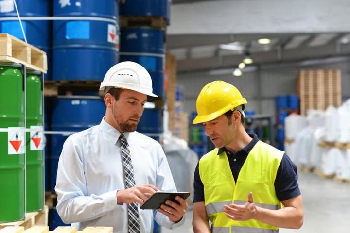 Managers and workers in the logistics industry talk about working with chemicals in the warehouse